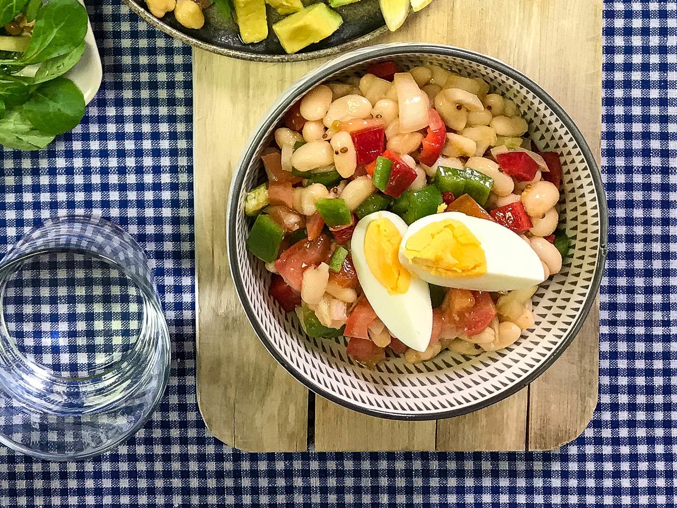 Salads with vegetables