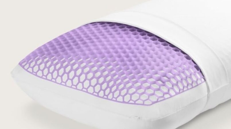 Purple Harmony Pillow showing GelFlex Grid for cooling and support