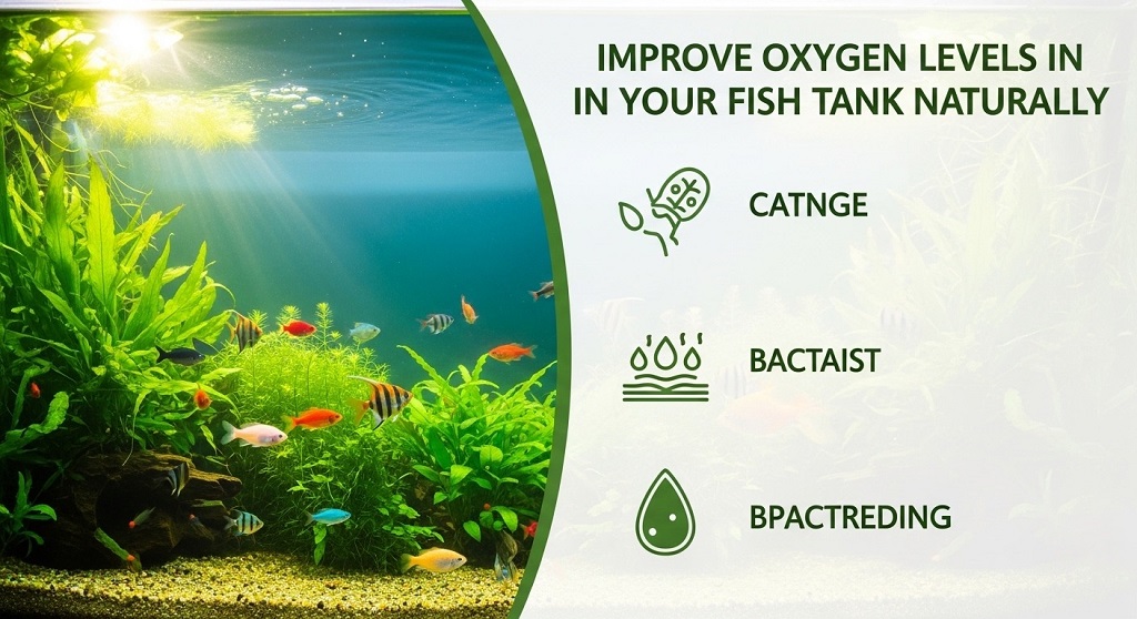 Healthy freshwater aquarium with live plants improving oxygen levels