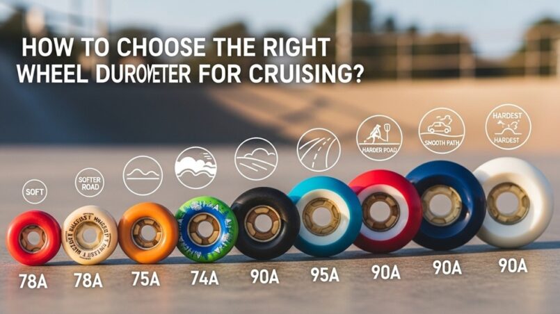 Skateboard wheel durometer comparison chart showing 78A vs 80A wheels