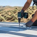 Metal roof anchor with weatherproof sealing washer in Boise